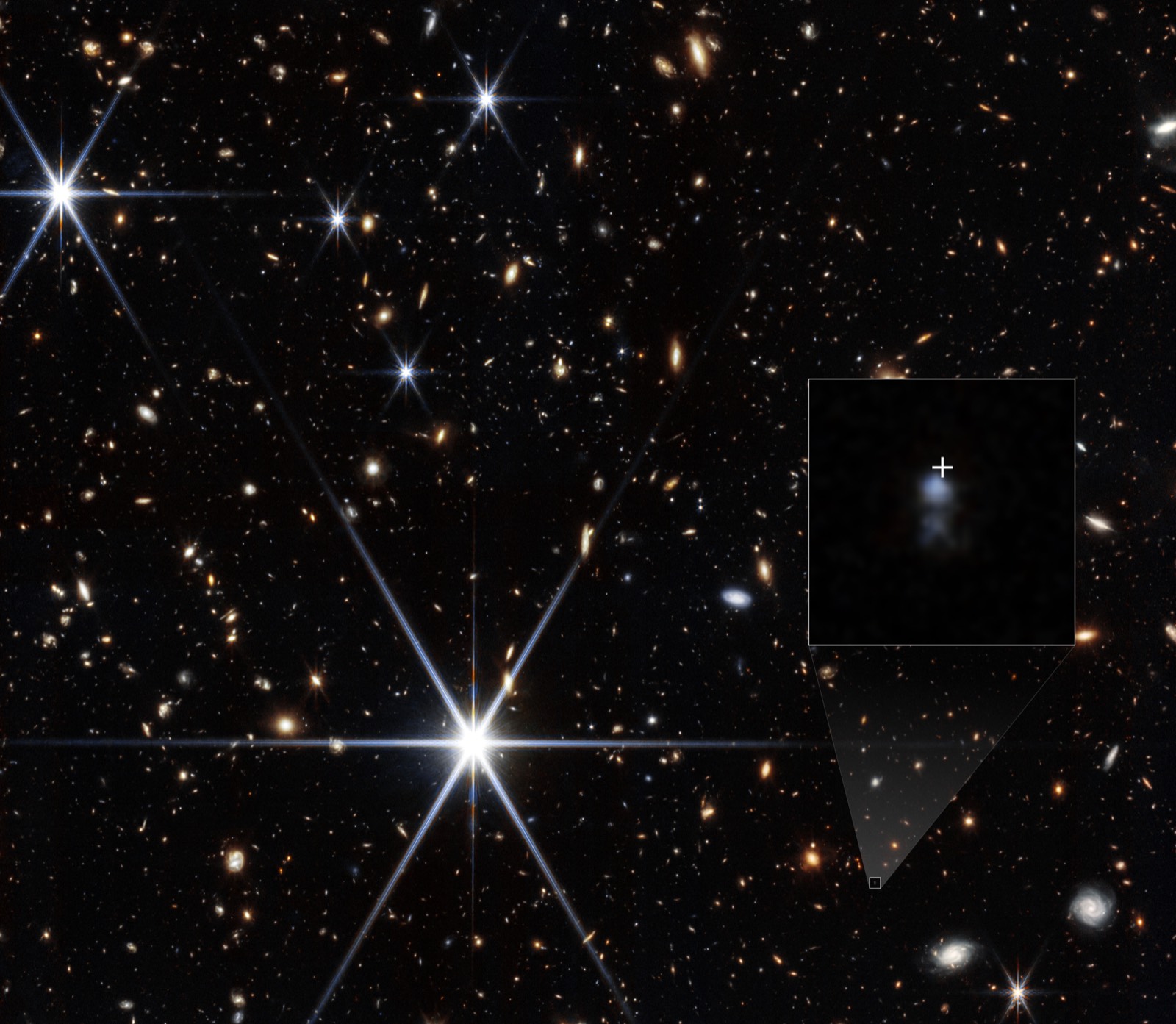 Webb NIRCam image of the field containing the small host galaxy of fast radio burst FRB 20240304B